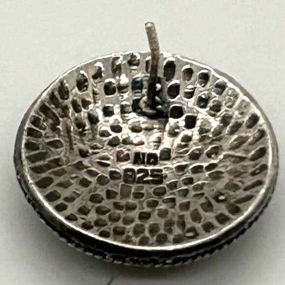 Vintage Sterling Silver Pierced Earrings Norwegian Design Mark ND 925 12.8 Gram - Picture 6 of 11